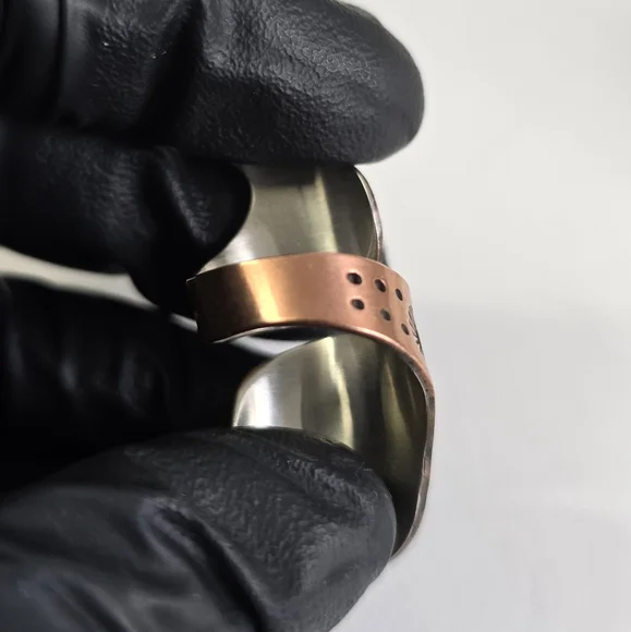 Native Spirit: Sterling Silver 925 Copper-Plated Sleeping Beauty Turquoise Ring